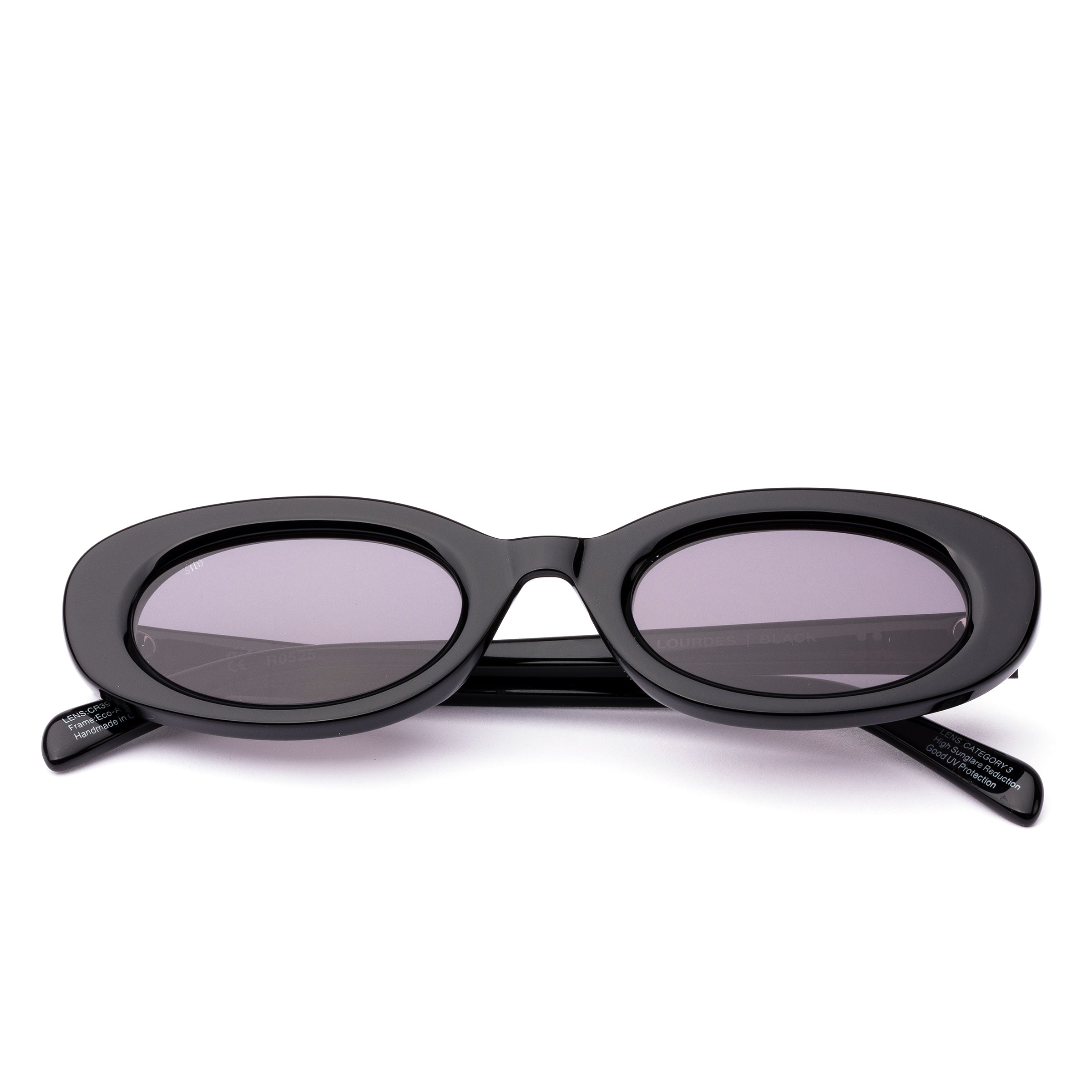 Lourdes : Black / Slim Oval Sunglasses for Women – sito shades USA
