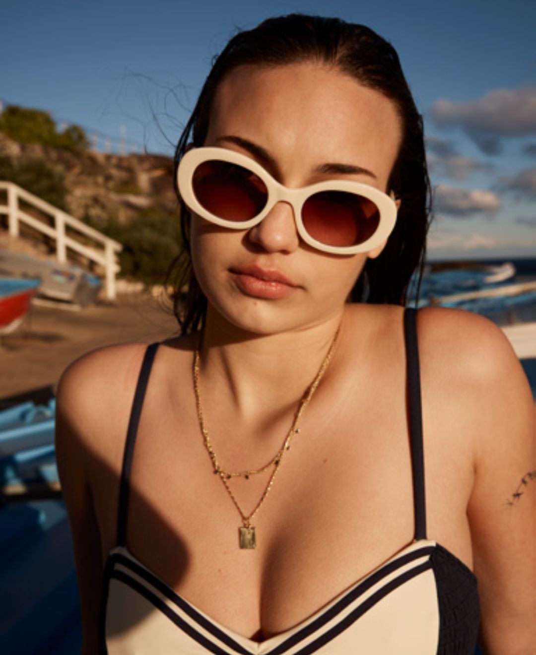 Luna : Cream / Rosewood Gradient